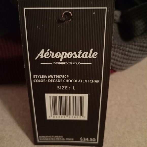 Aeropostale hoodie decade chocolate gray L - Picture 6 of 6
